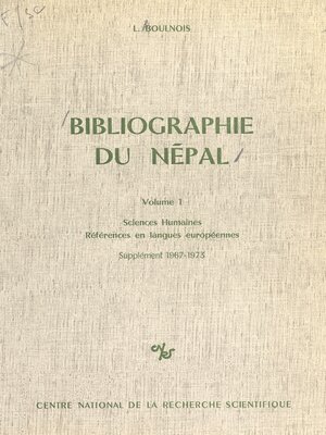 cover image of Bibliographie du Népal (1.2)